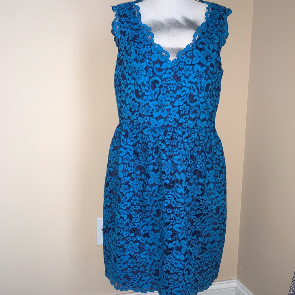 Shoshanna Blue Lace Dress